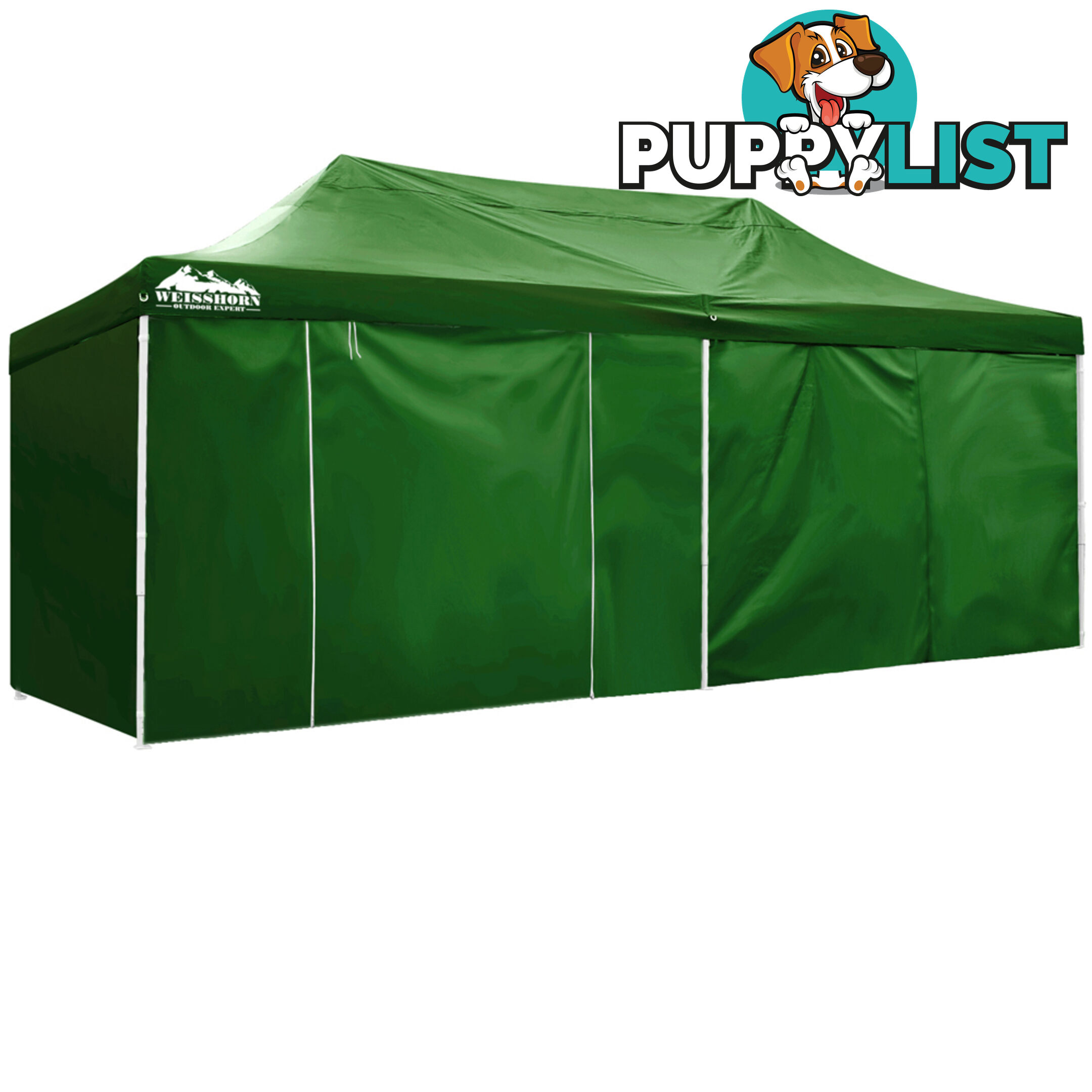 3m x 6m Folding Outdoor Gazebo Marquee Green