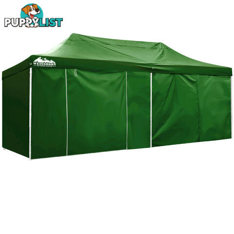 3m x 6m Folding Outdoor Gazebo Marquee Green