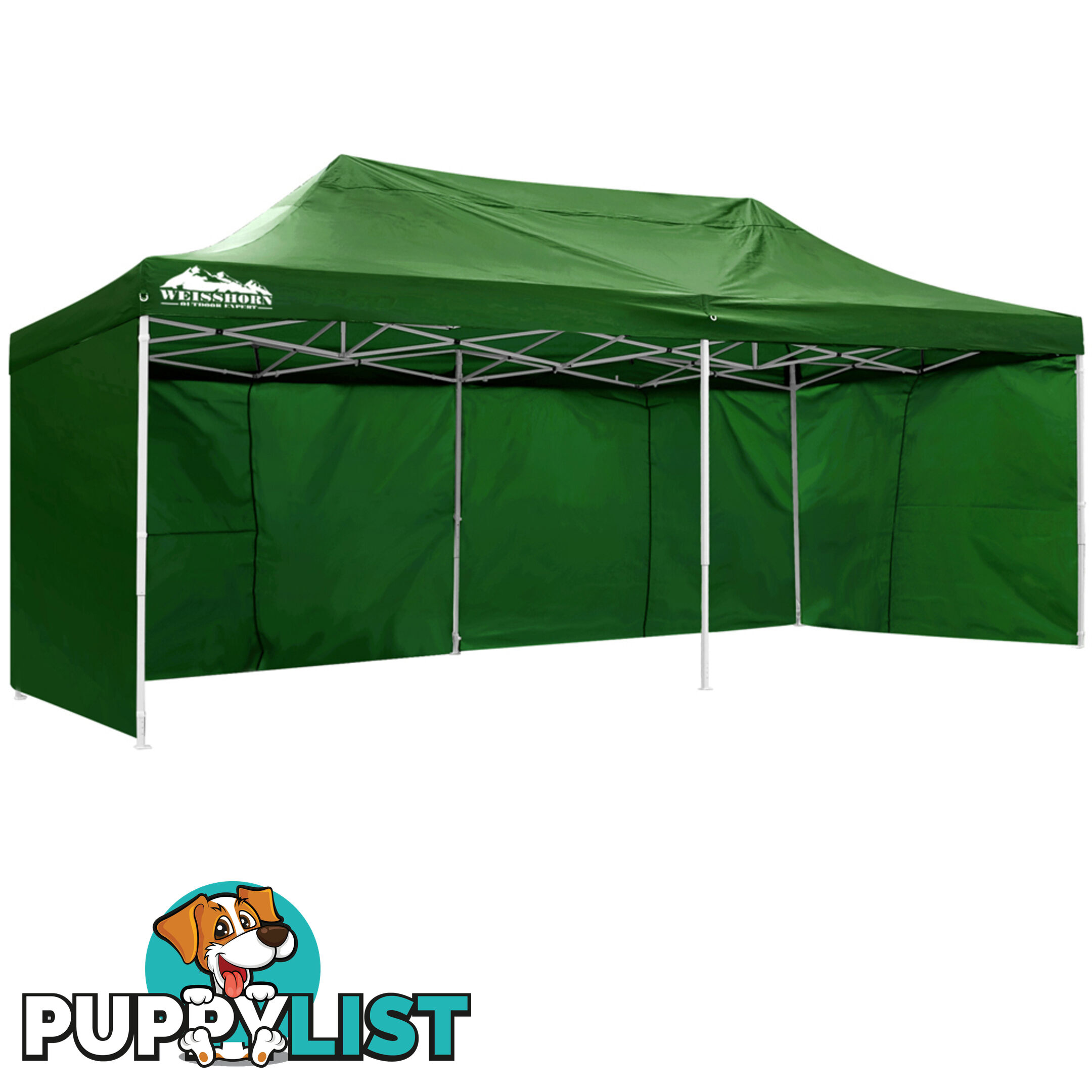 3m x 6m Folding Outdoor Gazebo Marquee Green