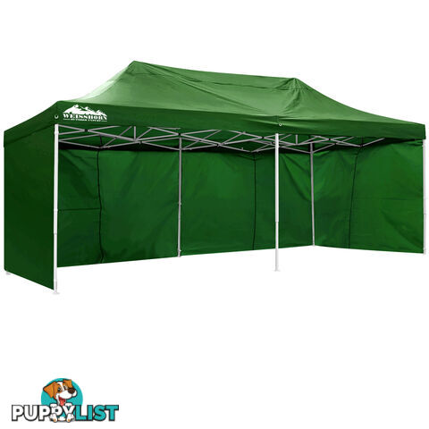 3m x 6m Folding Outdoor Gazebo Marquee Green