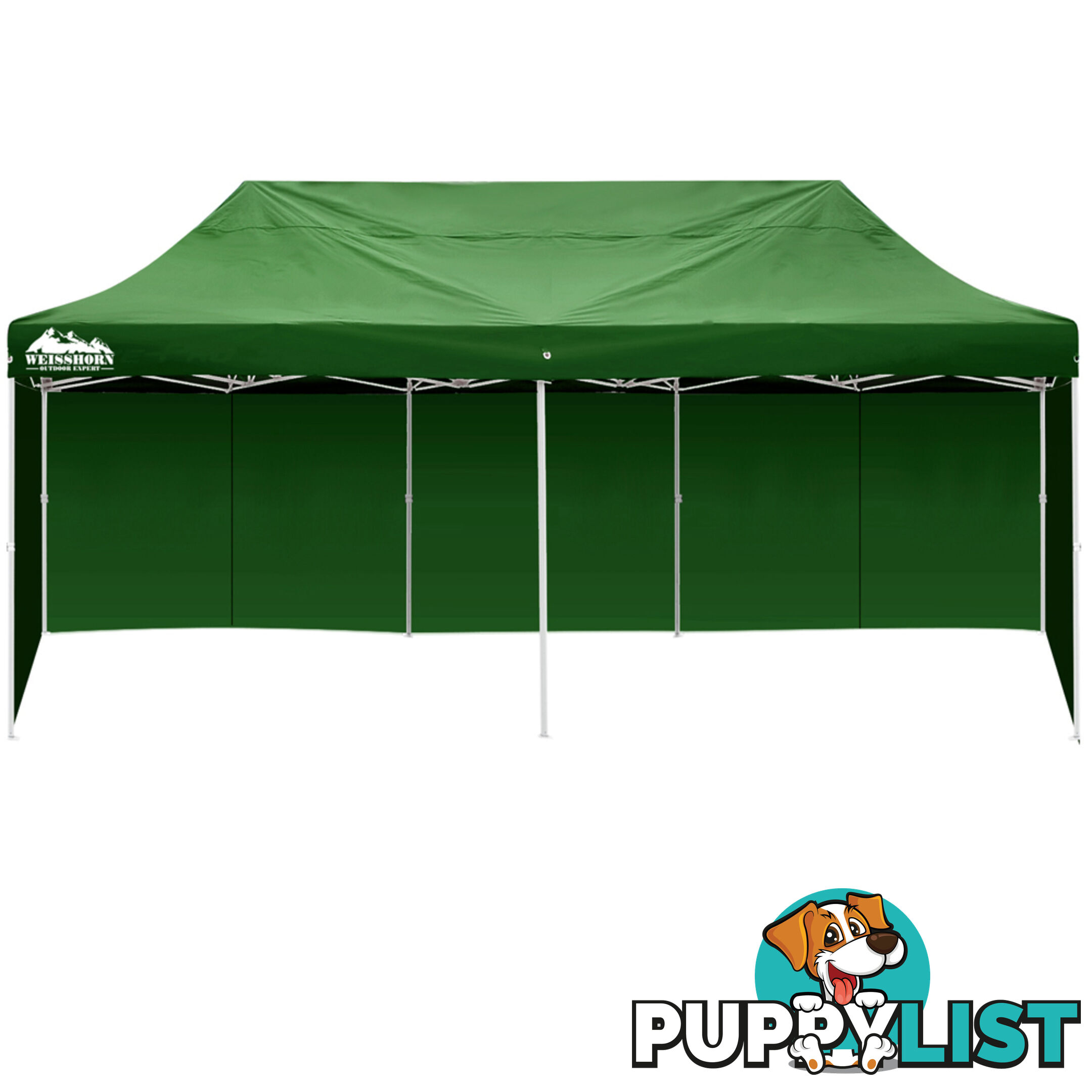 3m x 6m Folding Outdoor Gazebo Marquee Green