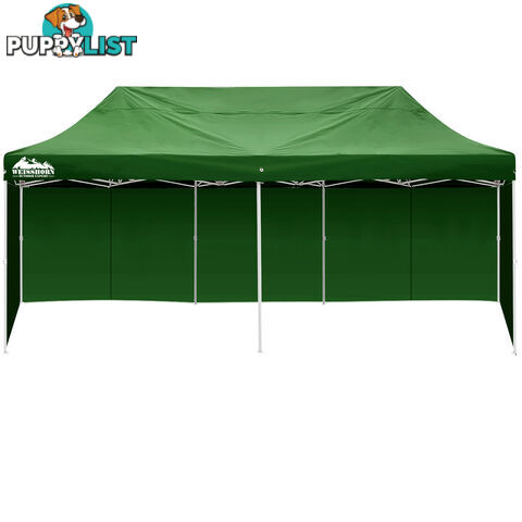 3m x 6m Folding Outdoor Gazebo Marquee Green