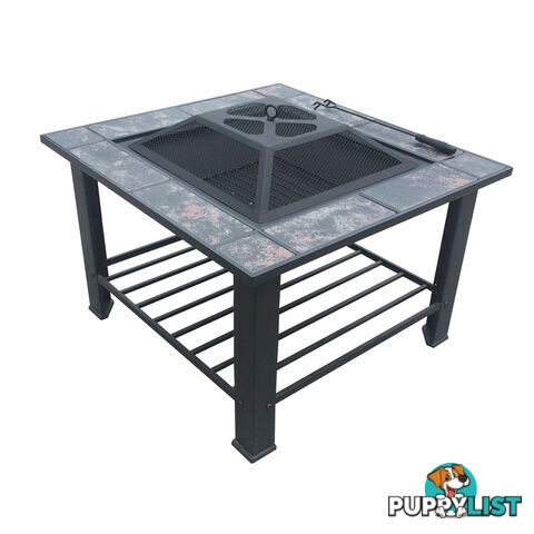 3IN1 Outdoor Garden Camping/Patio Fire Pit BBQ Table Grill Fireplace