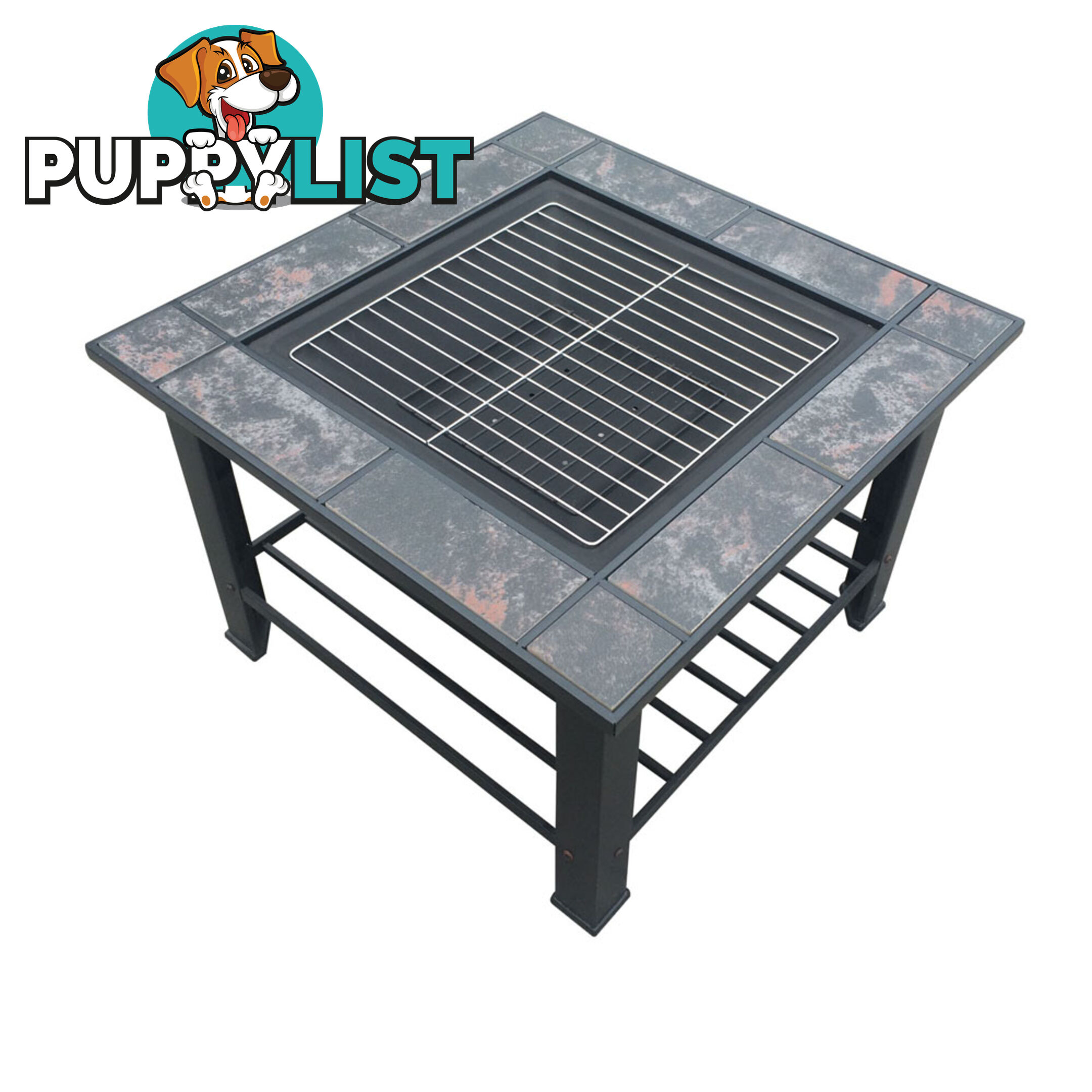 3IN1 Outdoor Garden Camping/Patio Fire Pit BBQ Table Grill Fireplace