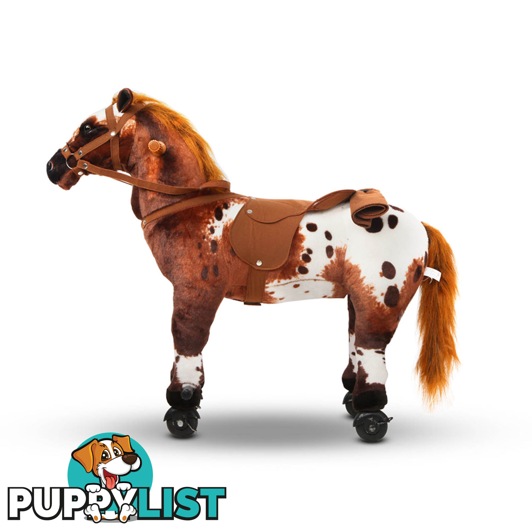 Ride on Pedal Toy Pony - Brown