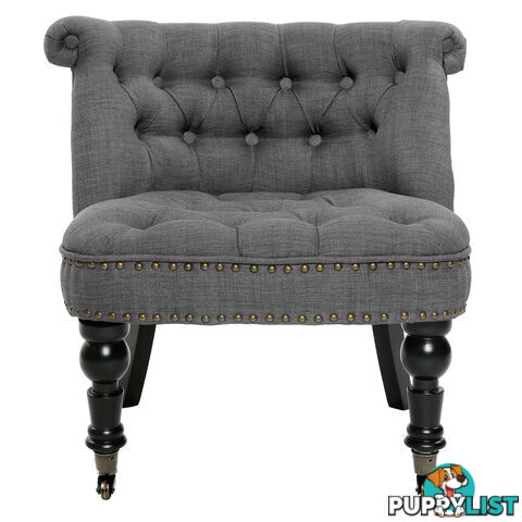 Lorraine Chair French Provincial Linen Fabric Sofa Misty Grey