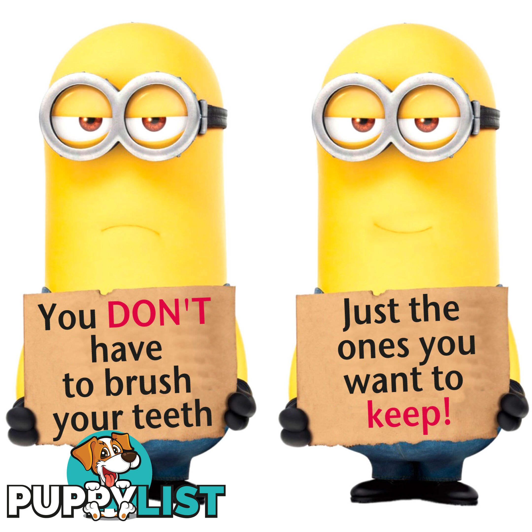 Minions Brush your Teeth Sticker - Make Brushing Teeth Fun