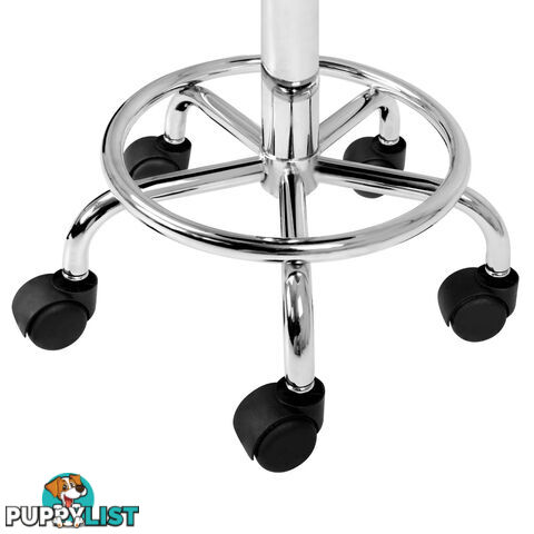 Saddle PU Swivel Salon Stool White