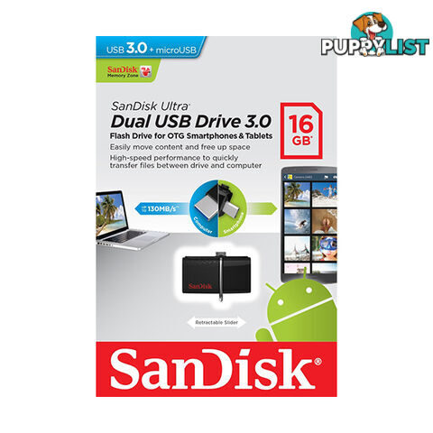 Sandisk SDDD2-016G OTG-16G Ultra Dual USB 3.0 Pen Drive