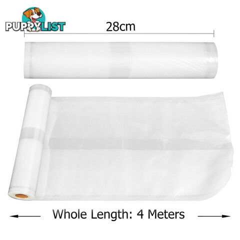 2x Vacuum Food Sealer Storage Rolls 22cm 28 cm