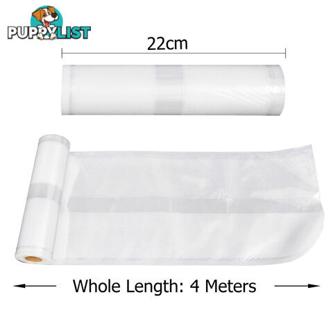 2x Vacuum Food Sealer Storage Rolls 22cm 28 cm