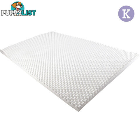 Premium 5cm Egg Crate Mattress Topper Anti-bacterial Underlay Protector King