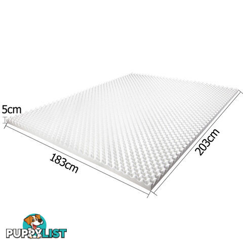 Premium 5cm Egg Crate Mattress Topper Anti-bacterial Underlay Protector King