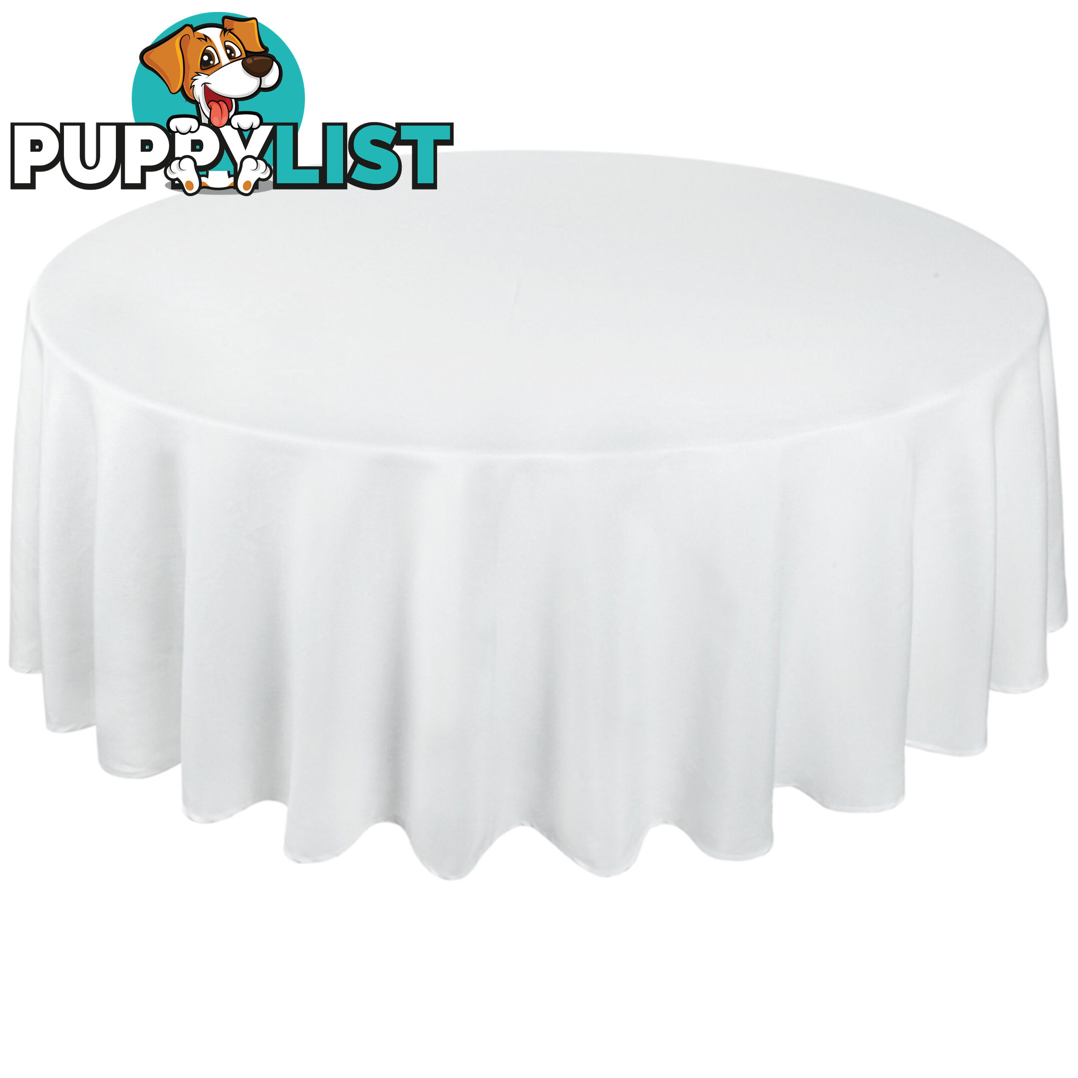 4 Pcs Wedding Table Cloth Round 305cm White