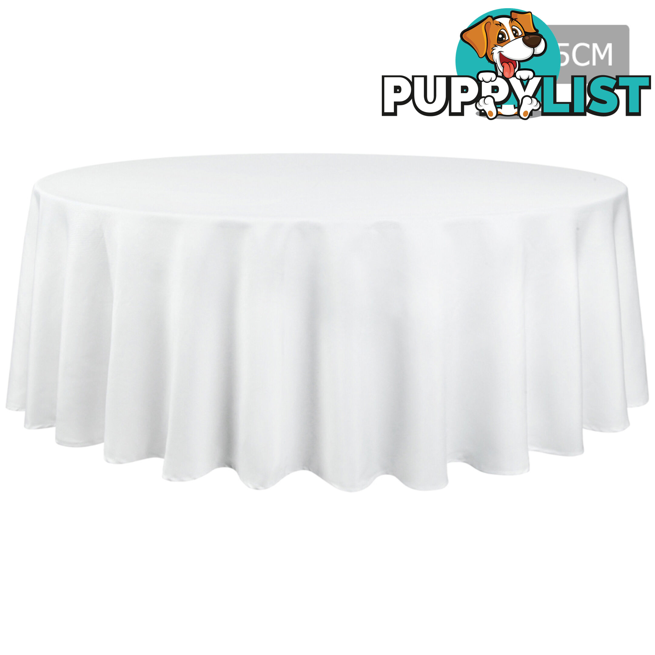 4 Pcs Wedding Table Cloth Round 305cm White