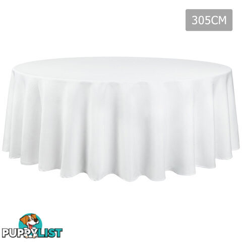 4 Pcs Wedding Table Cloth Round 305cm White