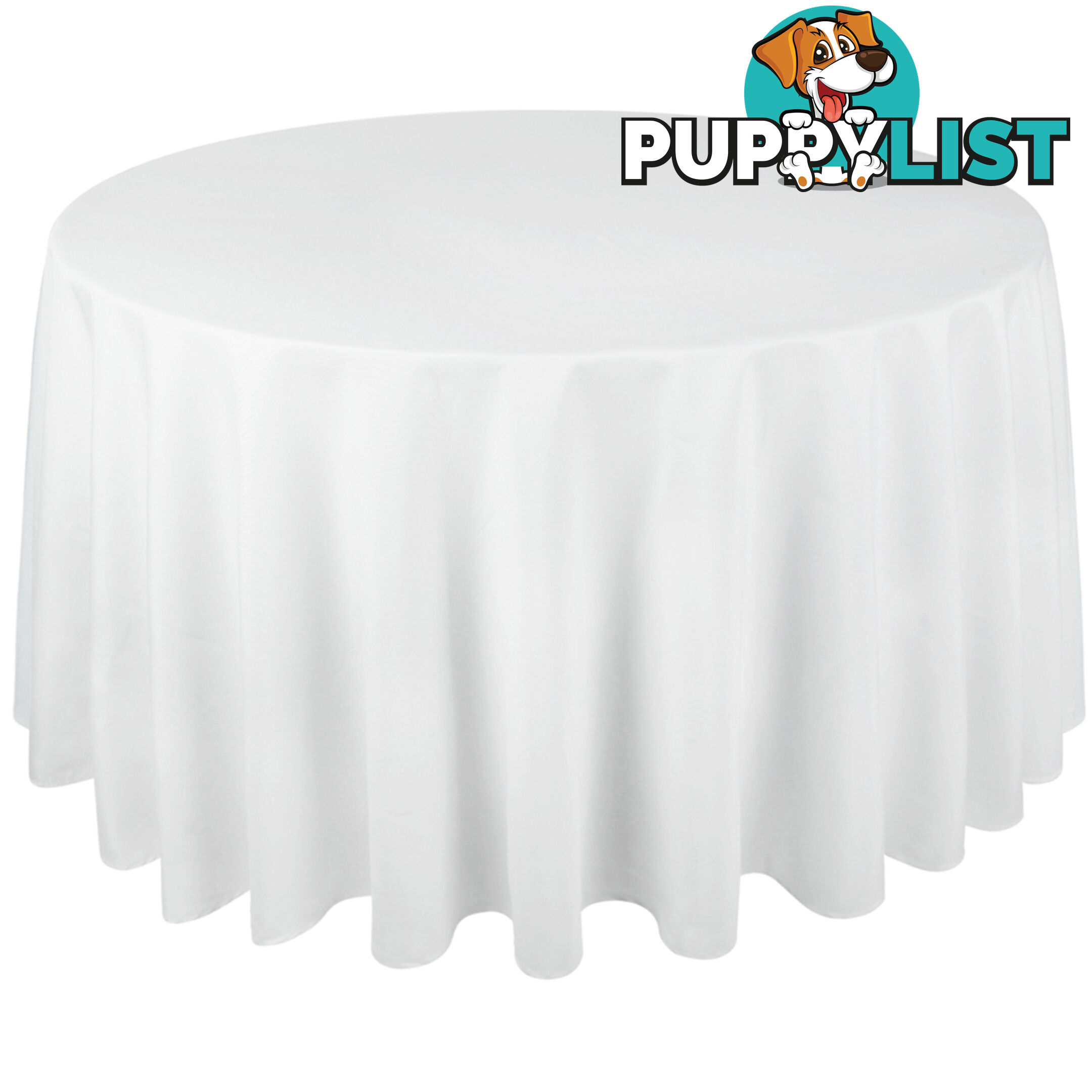 4 Pcs Wedding Table Cloth Round 305cm White