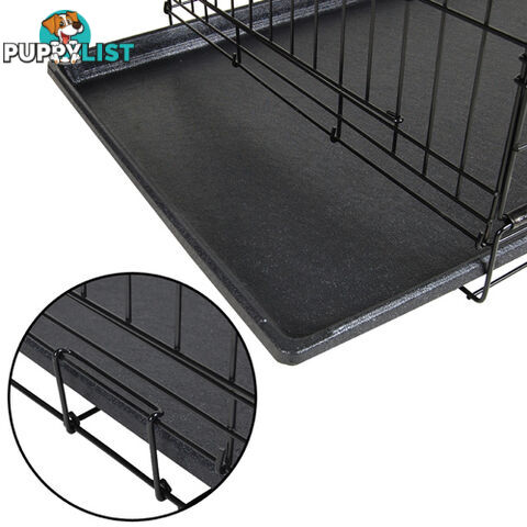 36&#34; Foldable Dog Cage Portable Crate Metal Fold Up Pet Cat Puppy House Kennel