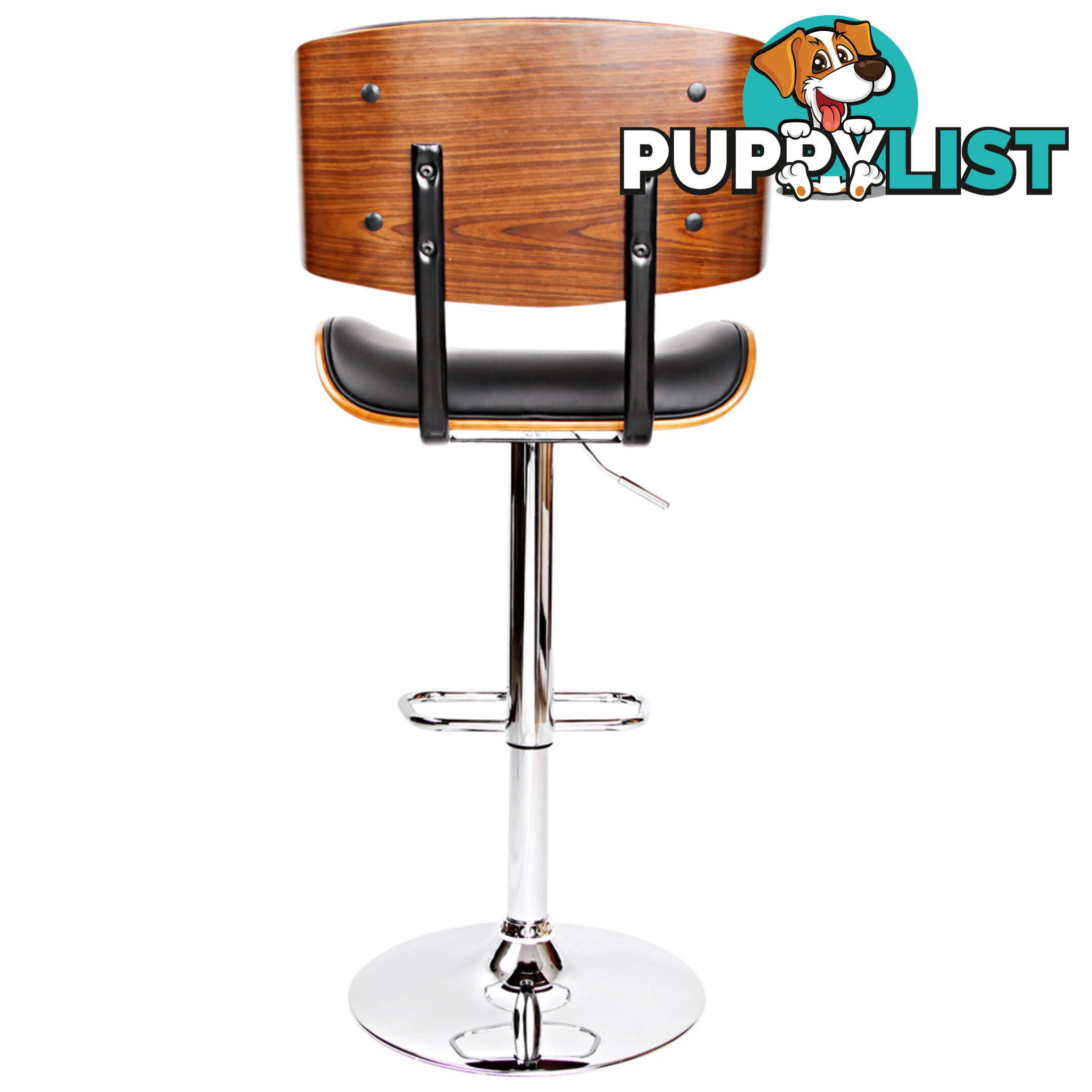 Sleek Wooden Barstool