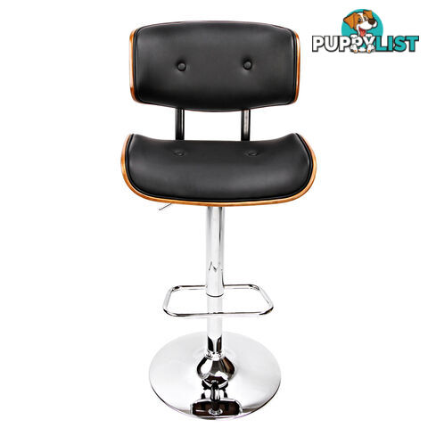 Sleek Wooden Barstool