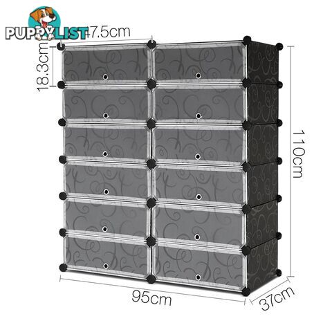 12 Cube Stackable Shoe Storage