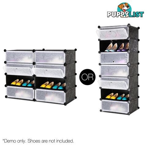 12 Cube Stackable Shoe Storage