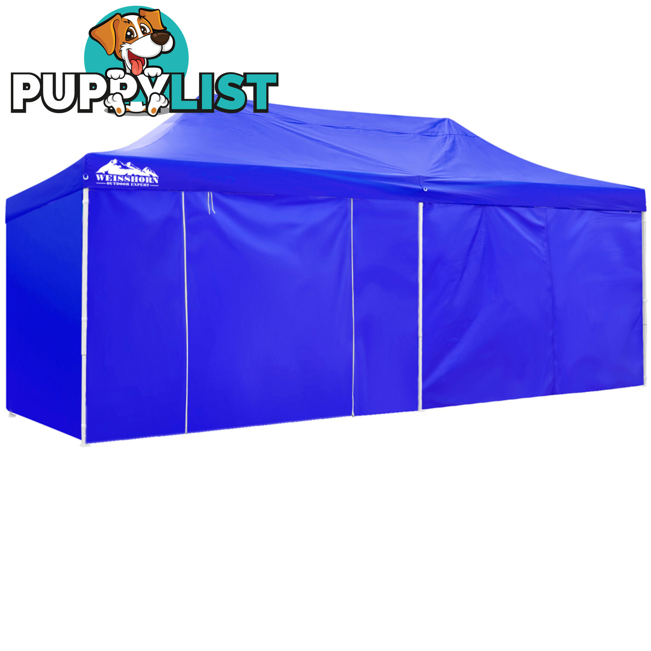 3m x 6m Folding Outdoor Gazebo Marquee Blue