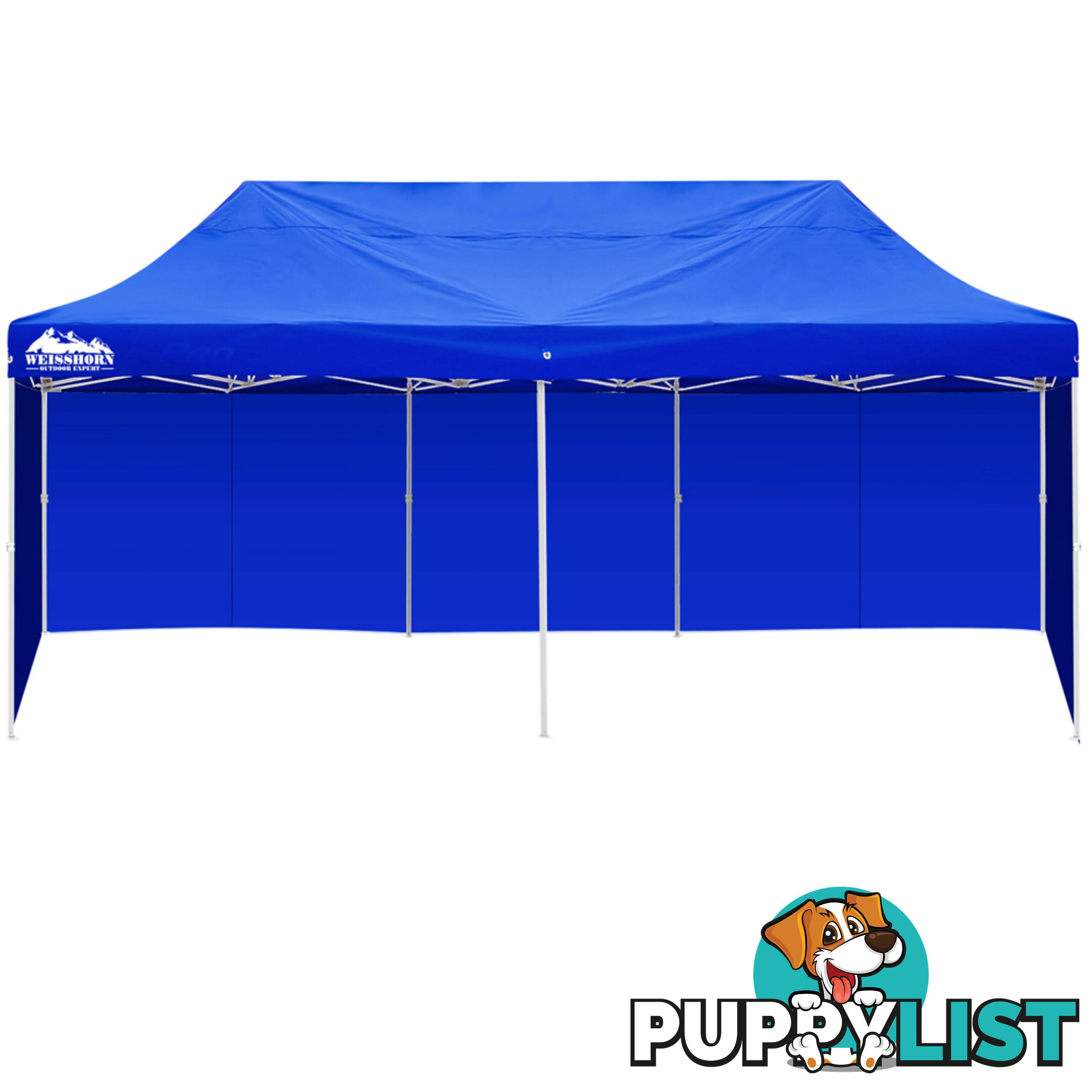 3m x 6m Folding Outdoor Gazebo Marquee Blue