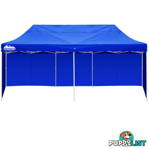 3m x 6m Folding Outdoor Gazebo Marquee Blue