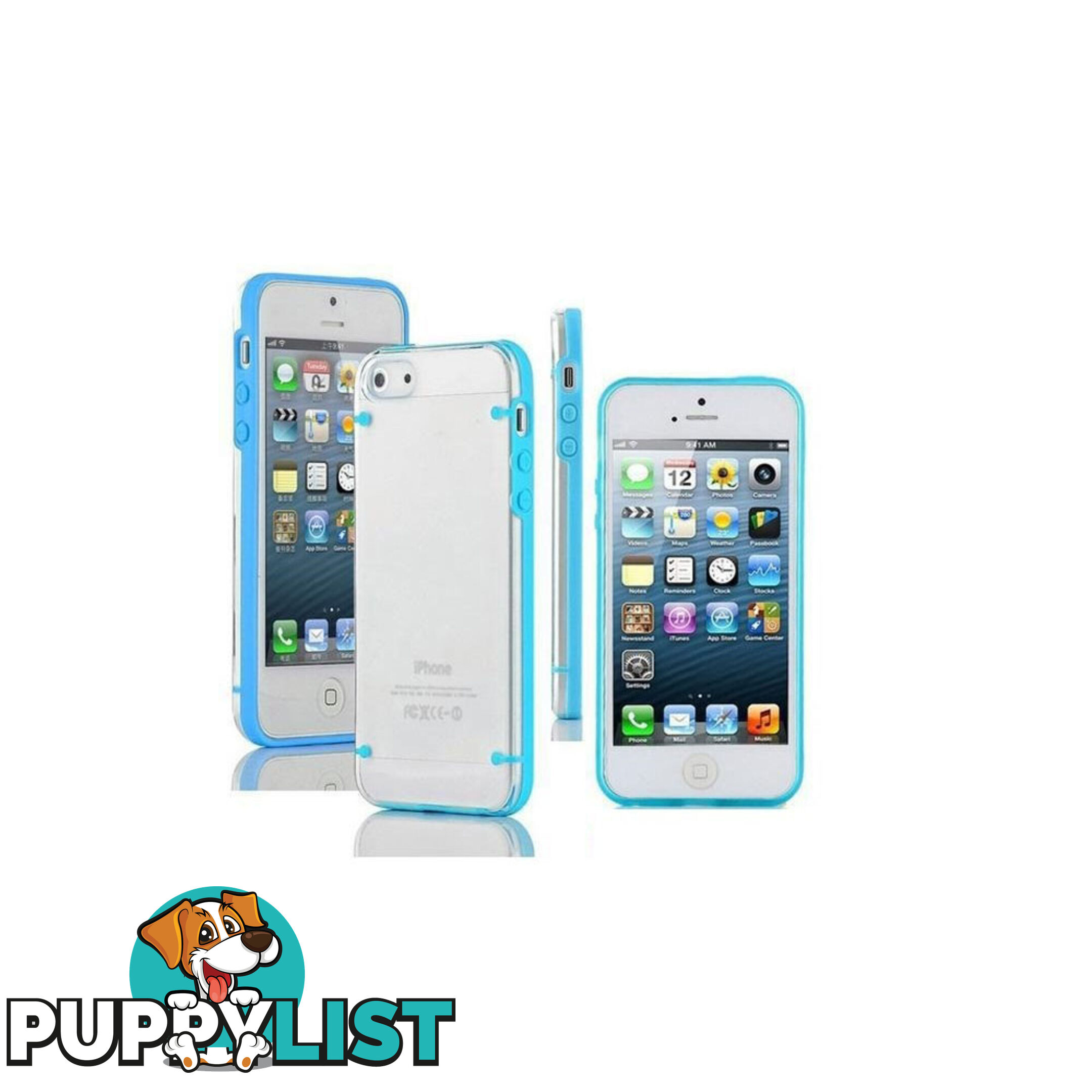 Clear Transparent Hard Case Cover Accessories Blue For iPhone 6 Plus 5.5 inch