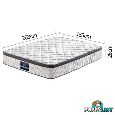 Ecological Bamboo Fabric Mattress Euro Top Pocket Spring Bed Air Mesh Queen