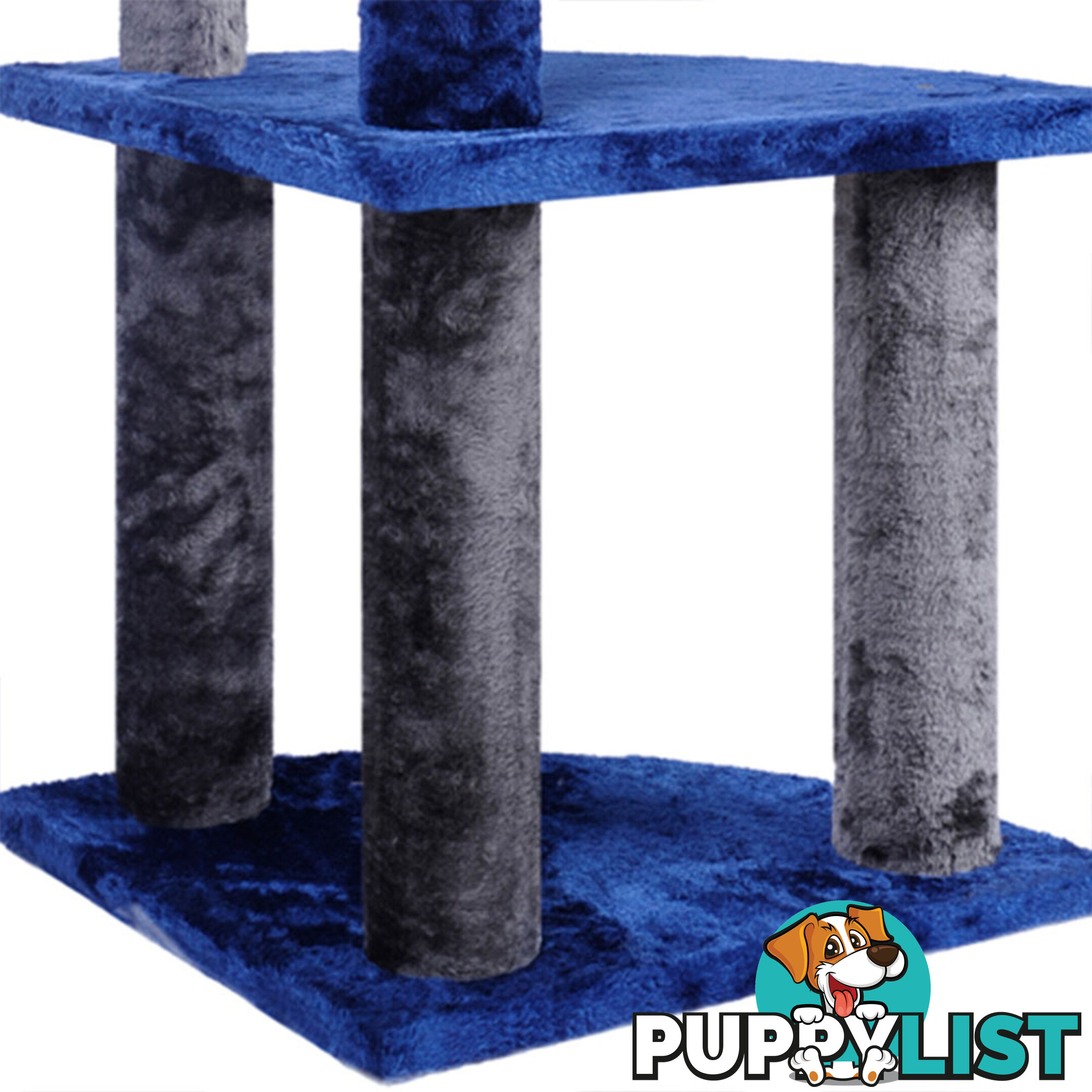 95cm Cat Post Furniture Tree Gym House Condo Kitten Scratching Poles Grey Blue