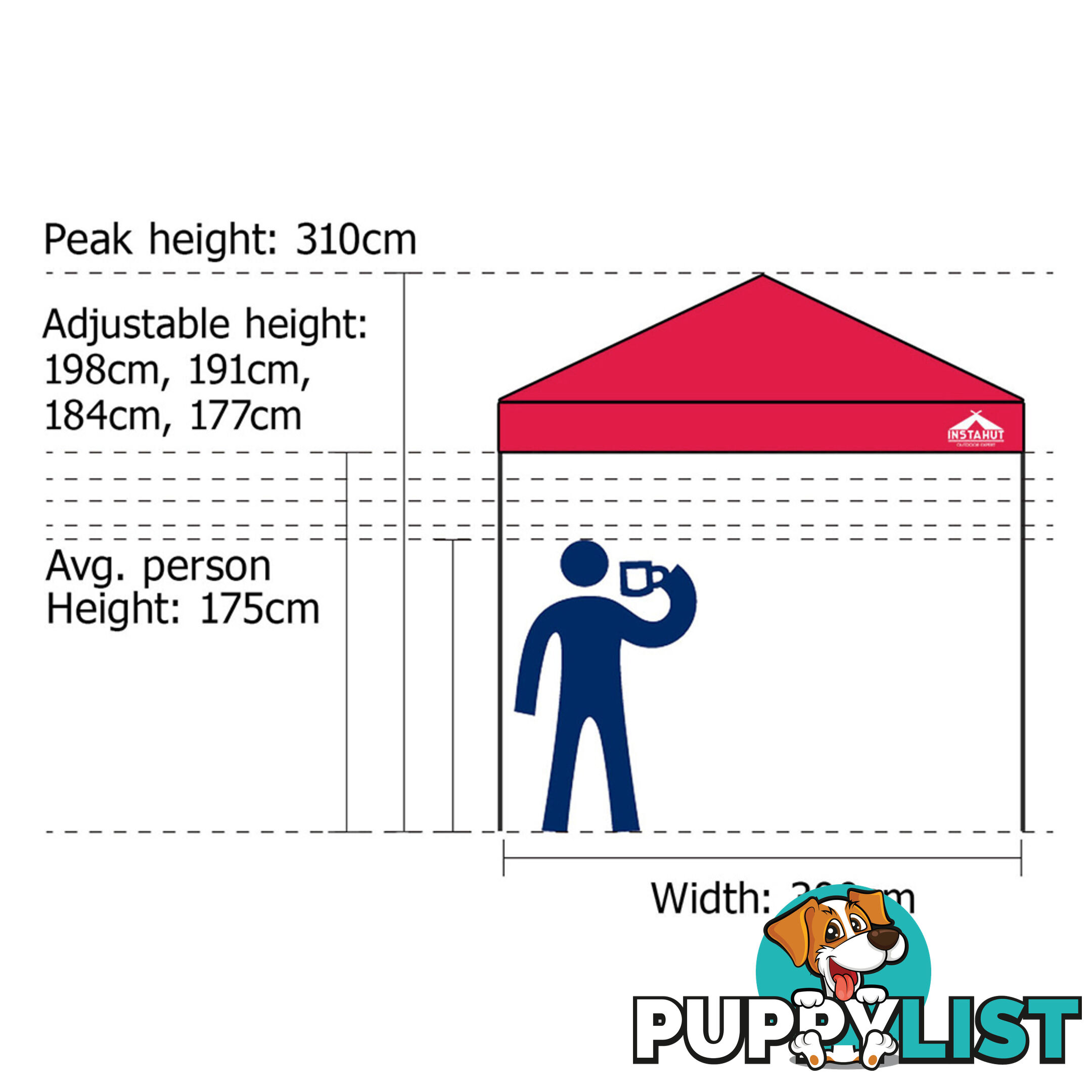 3X3 Pop Up Gazebo - Red