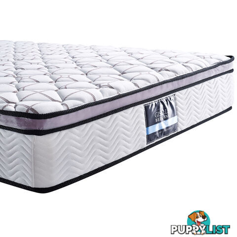 Cool Gel Memory Foam Mattress Euro Top Air Mesh Bed Pocket Spring Queen