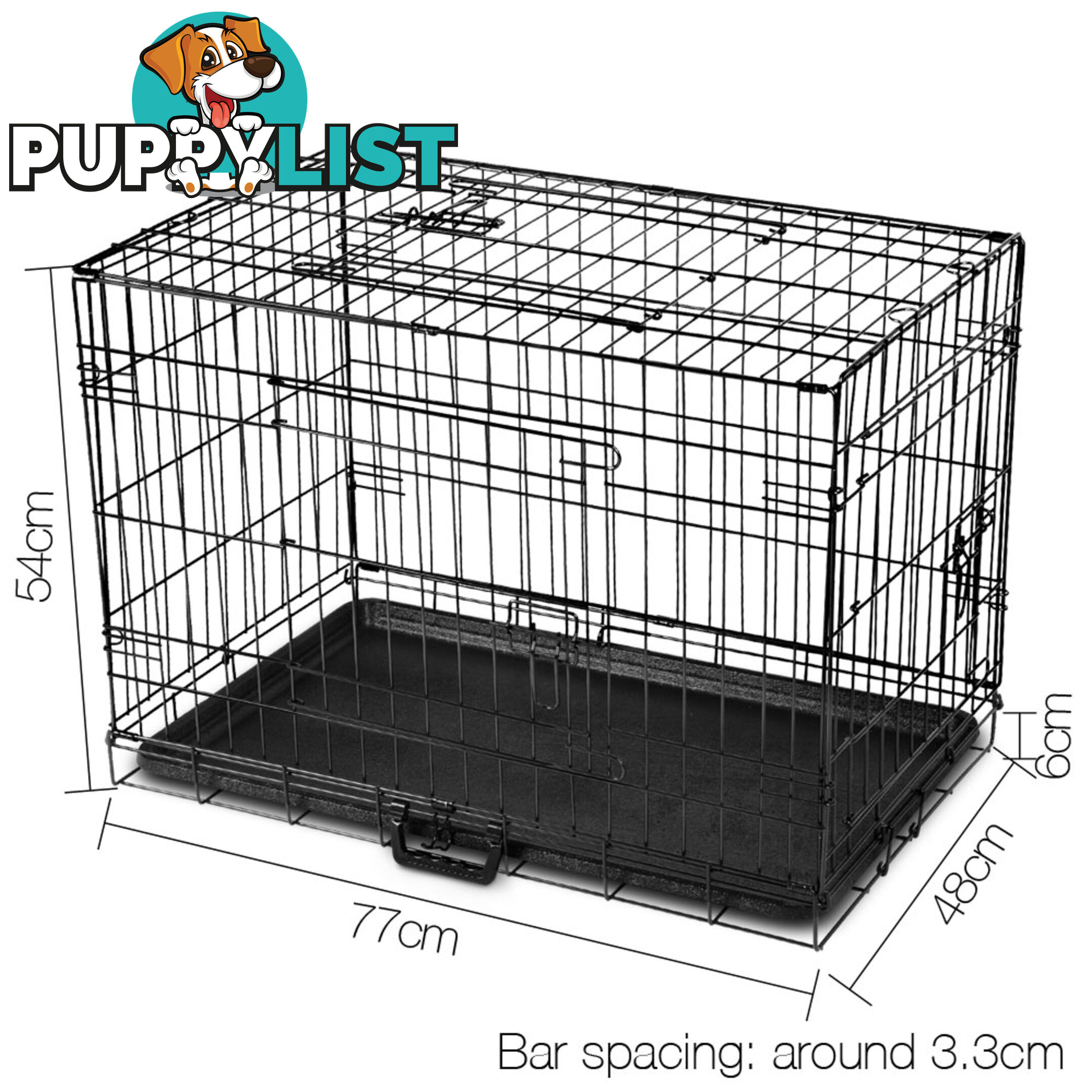 Metal Collapsible Dog Cage 30IN