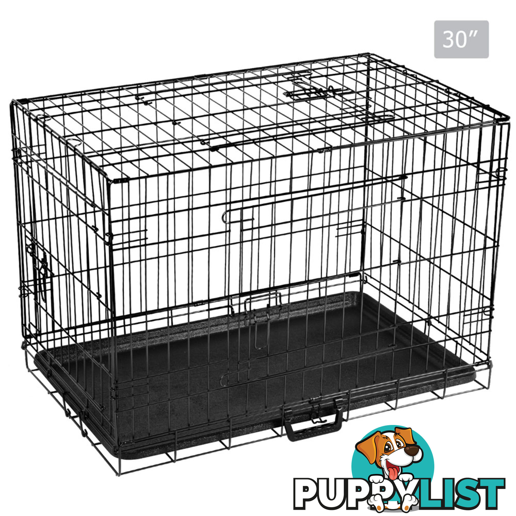 Metal Collapsible Dog Cage 30IN