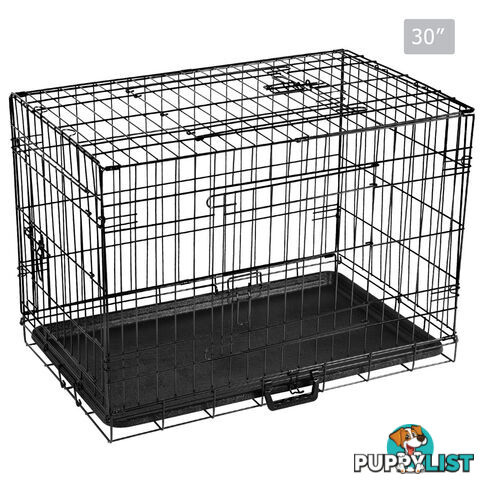 Metal Collapsible Dog Cage 30IN