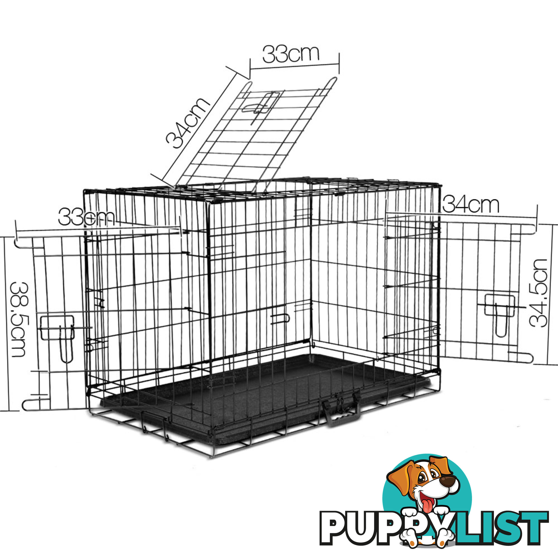 Metal Collapsible Dog Cage 30IN