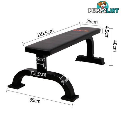 Fitness Flat Weight Bench Black