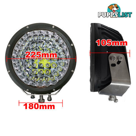 2X 9inch 315w CREE LED Driving Light Spot Beam Offroad Work Bar Lamp 4WD Black