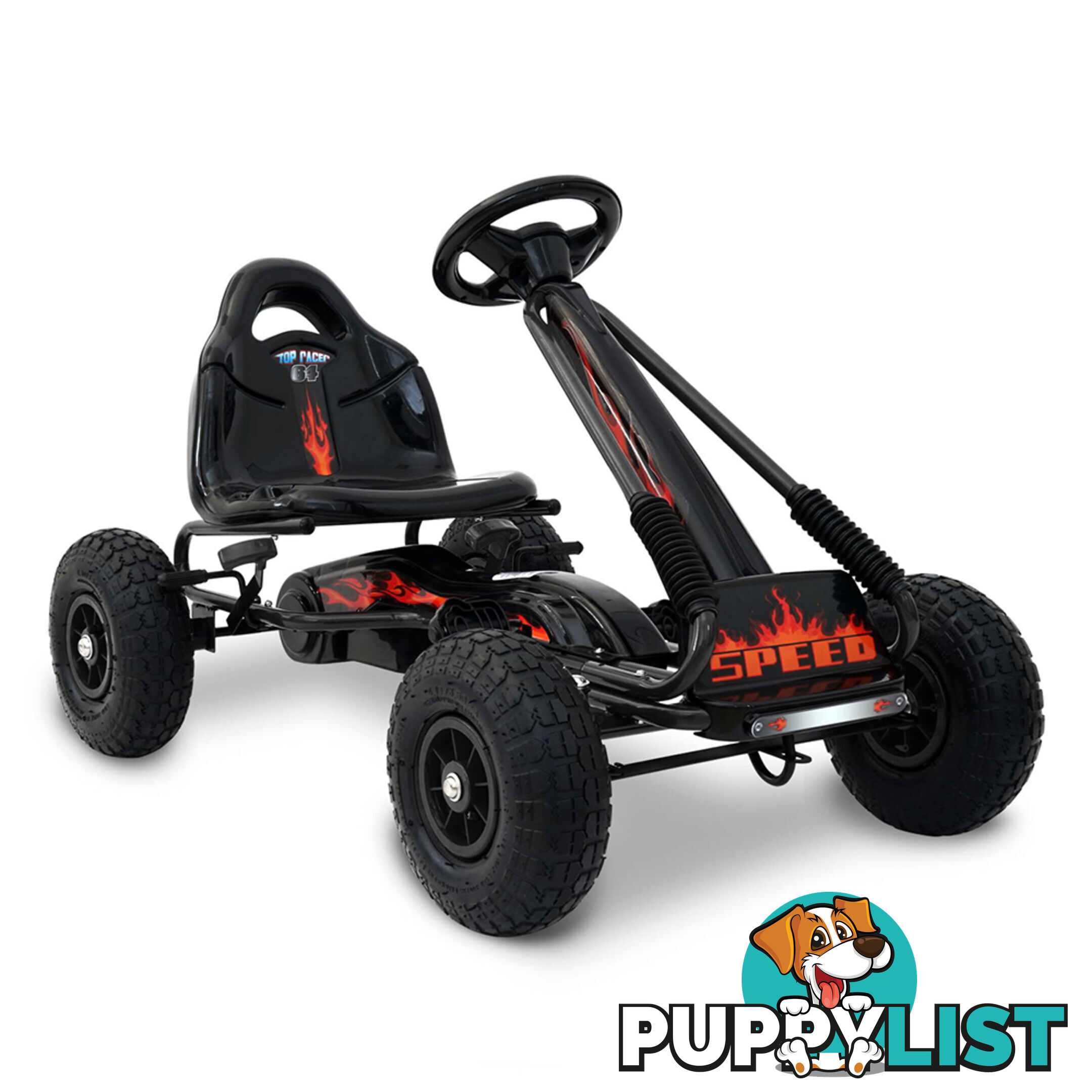 Kids Pedal Go Kart - Black