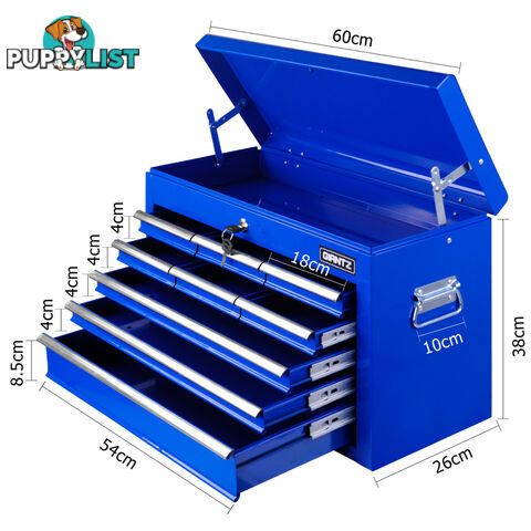 9 Drawers Tool Box Chest Blue