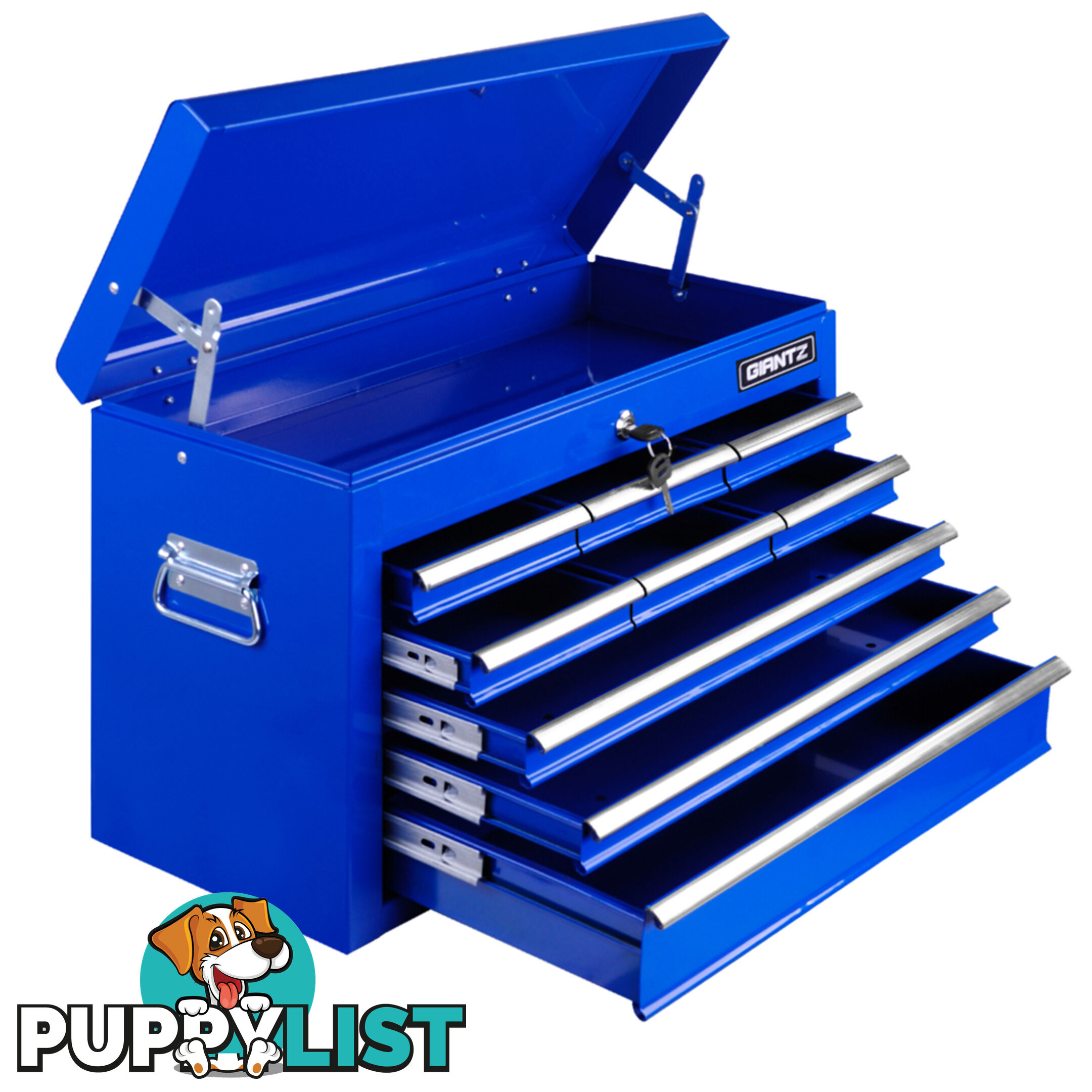 9 Drawers Tool Box Chest Blue