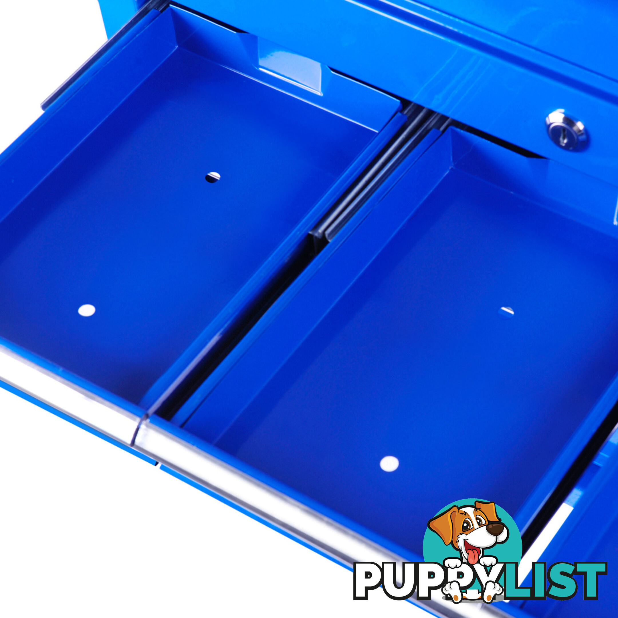 9 Drawers Tool Box Chest Blue