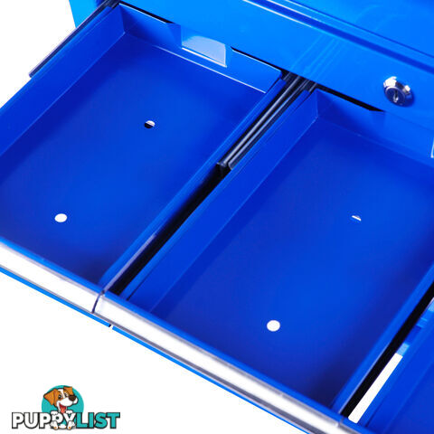 9 Drawers Tool Box Chest Blue