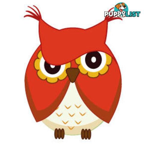 Cute red owl Wall Sticker - Totally Movable