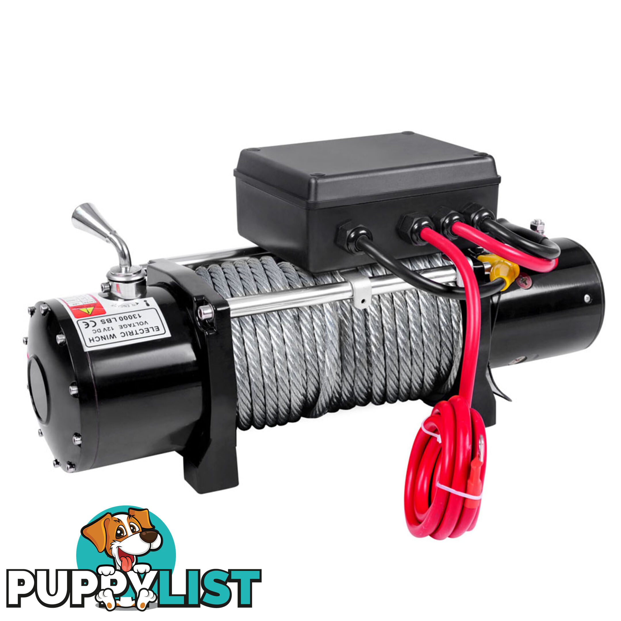 12V 13000 LBS Wireless Steel Cable Electric Winch