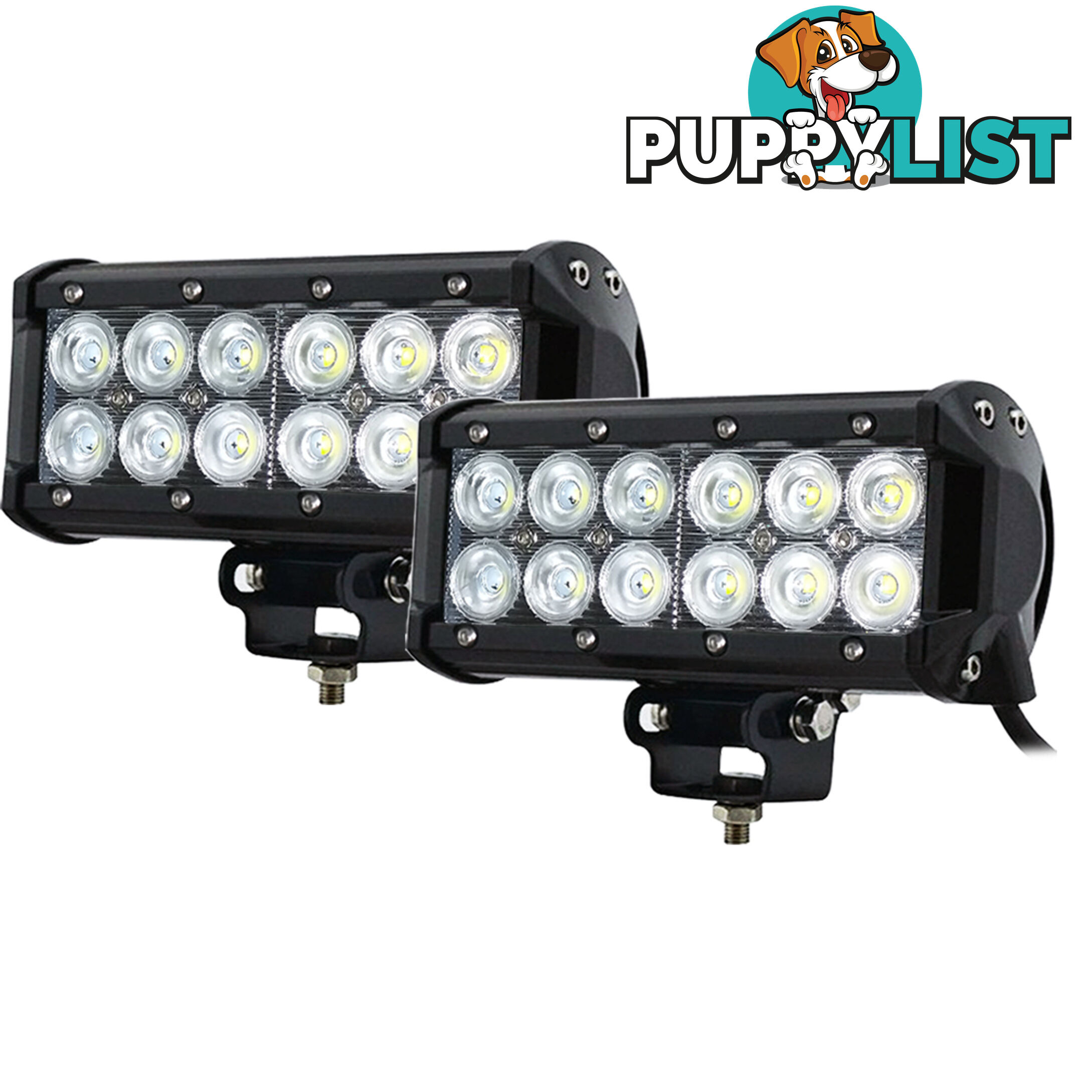 2x 7inch 60w Cree LED Light Bar Flood Beam Offroad Work SUV 4WD Lamp