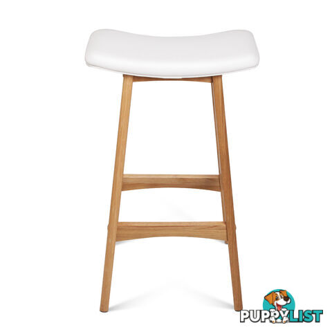 Set of 2 High Seat Barstools White