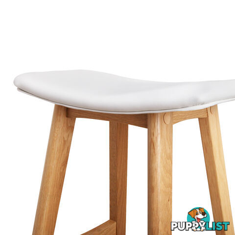 Set of 2 High Seat Barstools White